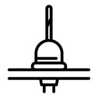 Plunger tool icon, outline style vector