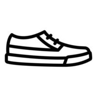 icono de zapatillas de hombre, estilo de esquema vector