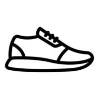 icono de zapatillas de mujer, estilo de contorno vector