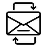 Change mail request icon, outline style vector