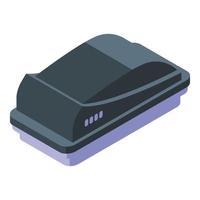 Car roof cover box icon, isometric style vector