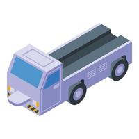 Airport cargo truck icon, isometric style vector