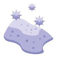 icono de alergia al polvo, estilo isométrico vector