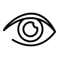 icono de ojo de mujer, estilo de contorno vector