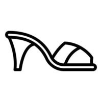 Sandal icon, outline style vector