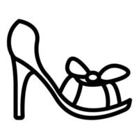 Holiday sandals icon, outline style vector