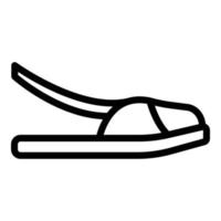 Summer sandals icon, outline style vector