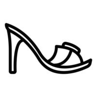 Thin sexy sandals icon, outline style vector