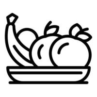 Fresh fruits icon, outline style vector