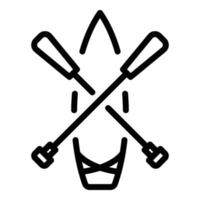 Sup surfing equipment icon, outline style vector