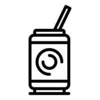 Soda icon, outline style vector