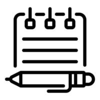 Writing tools icon, outline style vector