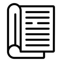 College writing icon, outline style vector