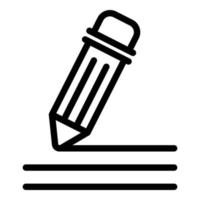 Line writing icon, outline style vector