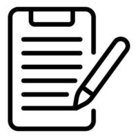 Writing school pen icon, outline style vector