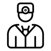 icono de médico de trabajo de estudiante, estilo de esquema vector