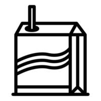 icono de paquete de jugo fresco, estilo de contorno vector