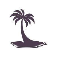 Palm tree summer logo template vector