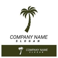 Palm tree summer logo template vector