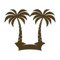 Palm tree summer logo template vector