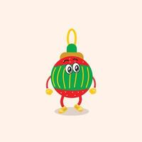 christmas decoration mascot, vector icon illustration.