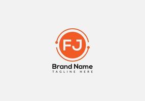 Abstract FJ letter modern initial lettermarks logo design vector