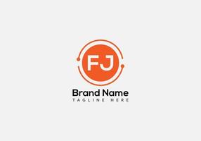 Abstract FJ letter modern initial lettermarks logo design vector