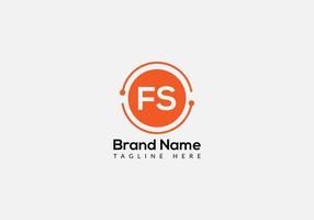 Abstract FS letter modern initial lettermarks logo design vector