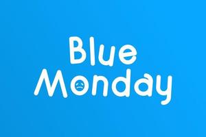 Blue Monday concept design background illustration vector