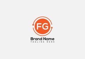 Abstract FG letter modern initial lettermarks logo design vector