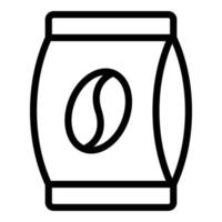 icono de paquete de cafetería, estilo de esquema vector