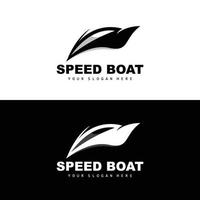 Speed Boat Logo, Fast Cargo Ship Vector, Sailboat, Design For Ship Manufacturing Company, Waterway Shipping, Marine Vehicles, Transportation vector