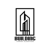 logotipo de diseño de viviendas, logotipo de construcción, propiedad e icono de la empresa constructora vector