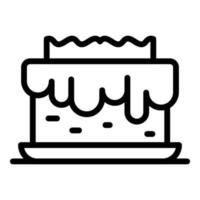 icono de pastel de galletas, estilo de contorno vector