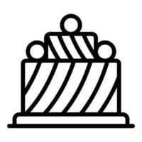 Sweet cake icon, outline style vector