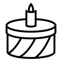 icono de pastel de niño, estilo de esquema vector