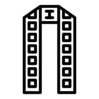 Led strip diode icon, outline style vector