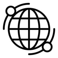 Planet network icon, outline style vector