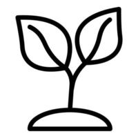 Tea plant icon, outline style vector