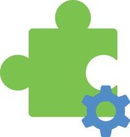 setting puzzle gear vector