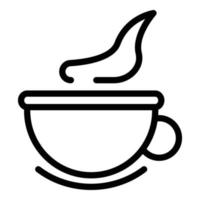 Restaurant mug icon, outline style vector