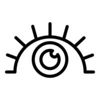 Happy eye icon, outline style vector