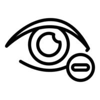 Bad vision icon, outline style vector