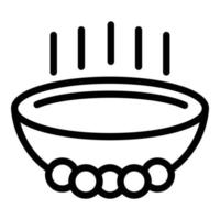 Bath for feet icon, outline style vector