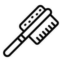 Feet brush icon, outline style vector