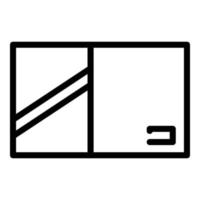 icono de caja de retorno, estilo de contorno vector