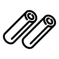 Roll cinnamon sticks icon, outline style vector