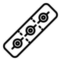 Led small bulb icon, outline style vector