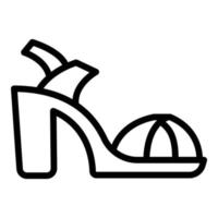 icono de sandalias de pie, estilo de contorno vector