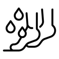 Feet drops icon, outline style vector